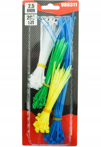 Verke V86311 Opaski zaciskowe 2,5mm kolor 200szt.