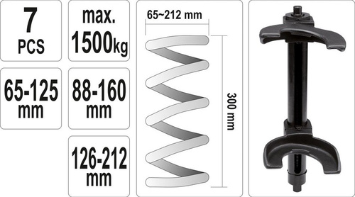 YATO YT-2536 ŚCIĄGACZ SPRĘŻYN MCPHERSON WYM. UCHW