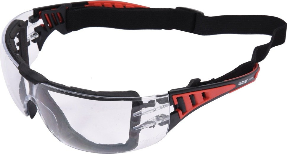 YATO YT-73700 OKULARY OCHRONNE BEZBARWNE Z PASKIEM