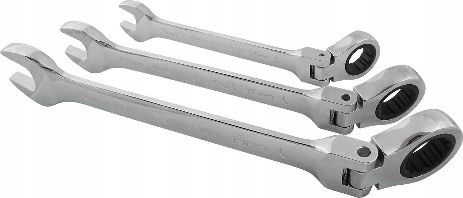 Verke V35401 Klucze płasko-oczkowe z grzechotką 7