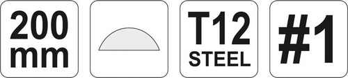 YATO YT-62259 PILNIK DO METALU PÓŁOKRĄGŁY 200MM #1