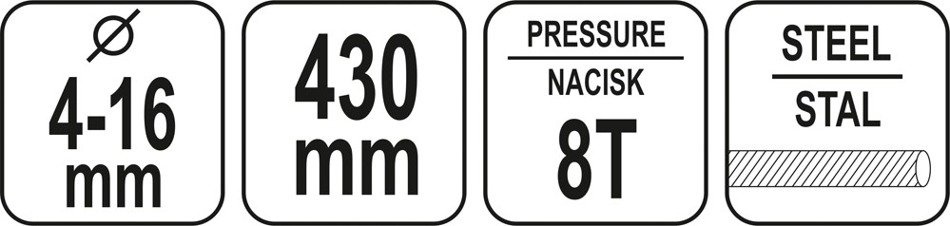 YATO YT-22871 RĘCZNY OBCINAK HYDRAULICZNY 4-16MM