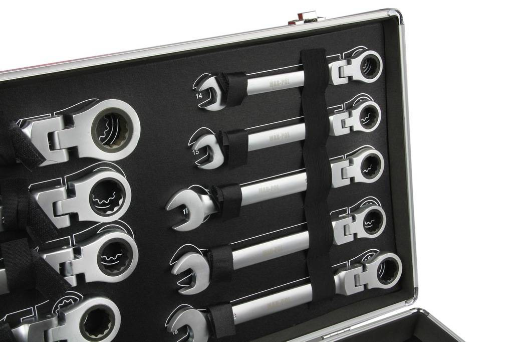 MAR-POL M58610 Zestaw kluczy płasko oczkowych 22el