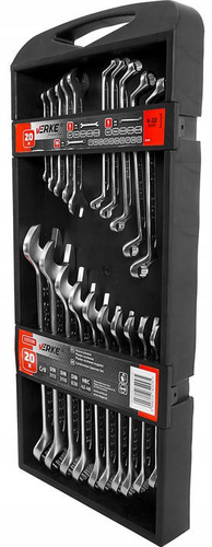 Verke V35338 Klucze pł-oczk, płaskie 20 el. 6-32mm