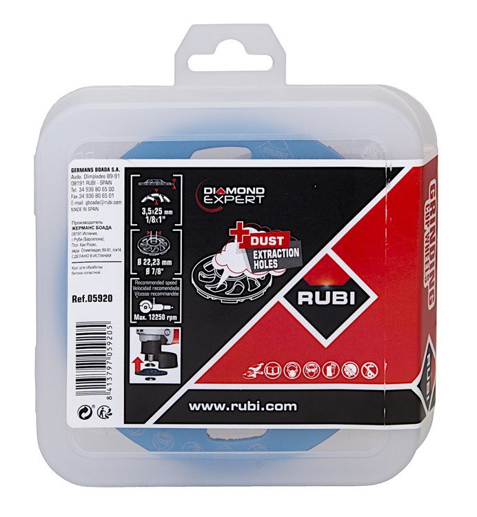 RUBI 5920 Talerz diamentowy wentylowany do betonu