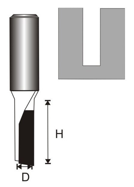 DEDRA 07F011B Frez rowkujący 1-płytkowy do drewna