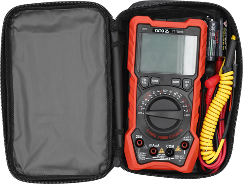 Yato YT-730895 Miernik uniwersalny cyfrowy TRUE RMS LCD zakres 25000