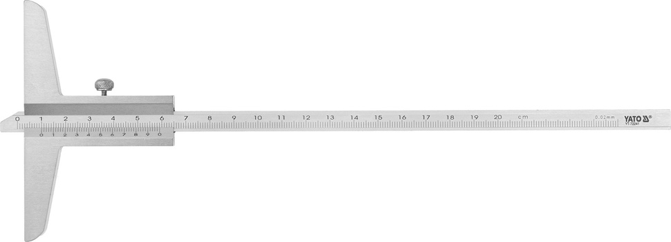 Yato YT-72241 Głębokościomierz suwmiarkowy tradycyjny kasetka 0-200 mm