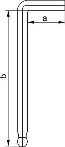 Yato YT-5837 Klucze imbusowe calowe hex kuliste długie 12 szt.