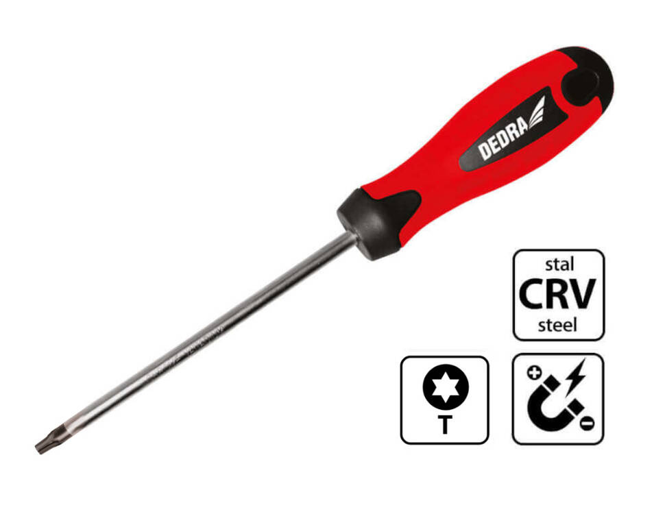 Dedra 06A037 Wkrętak Torx T25x100mm CrV magnetyczn