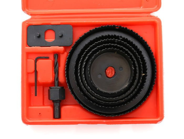 Kraft&Dele KD10279 Otwornice do drewna 8el. walizka akcesoria montażowe