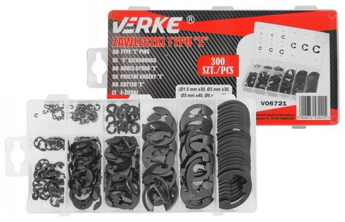 Verke V06721 Zawleczki typu E 300 szt.