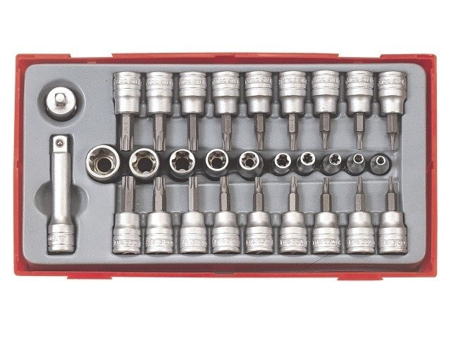 Teng Tools Zestaw nasadek TX z chwytem 1/4 i 3/8