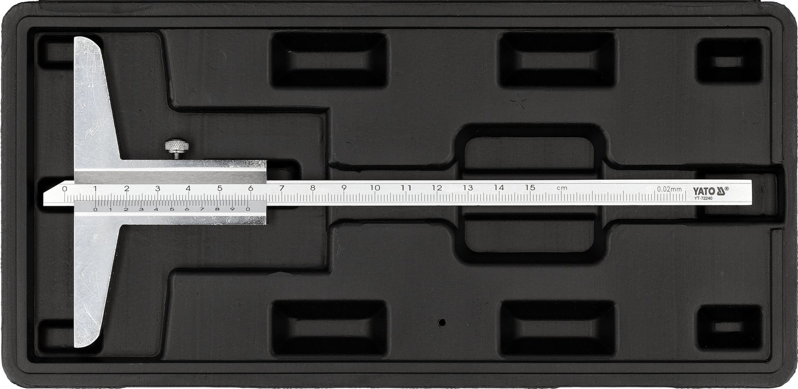 Yato YT-72240 Głębokościomierz suwmiarkowy tradycyjny kasetka 0-150 mm