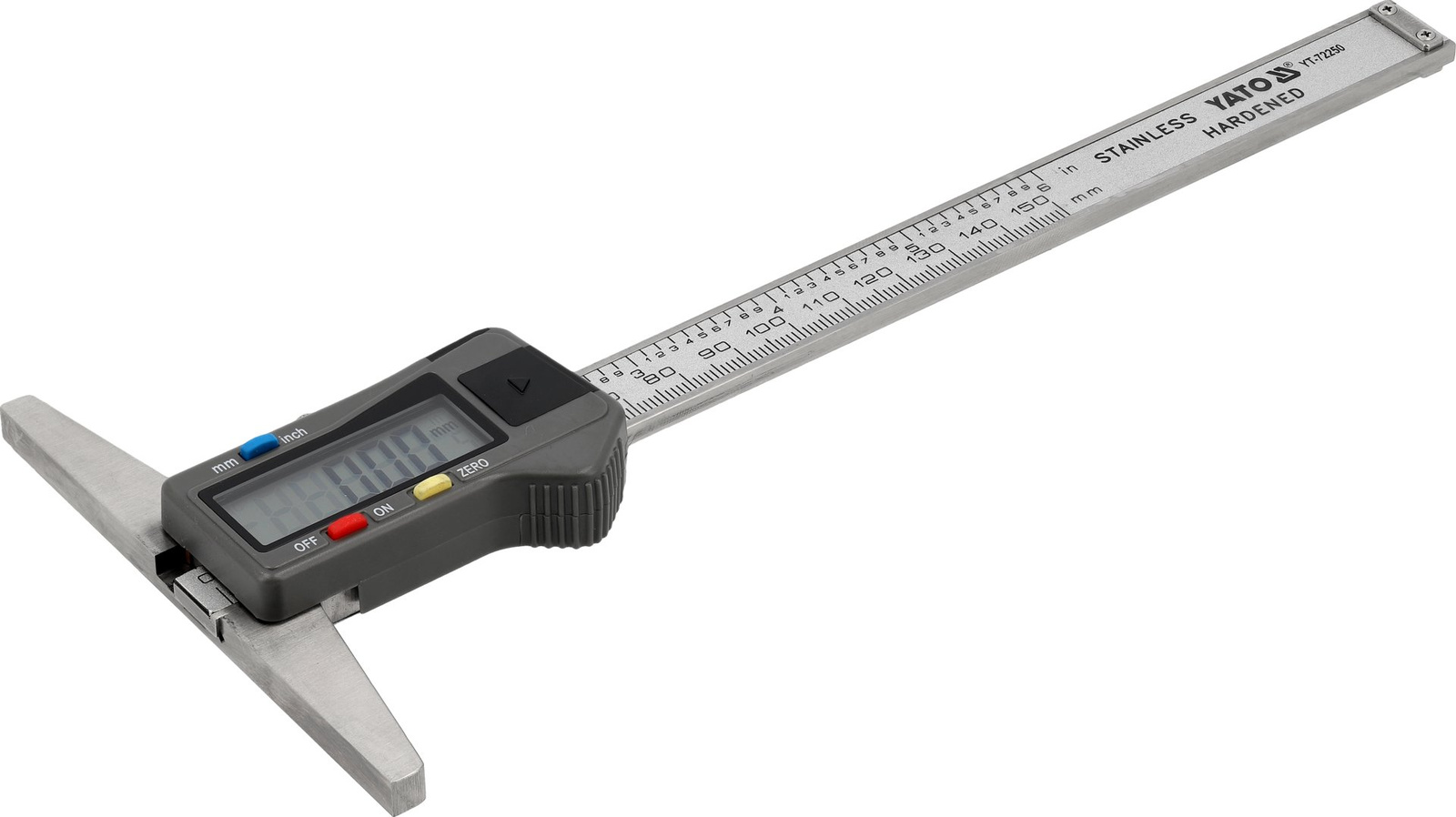 Yato YT-72250 Głębokościomierz elektroniczny cyfrowy kasetka LCD 0-150 mm