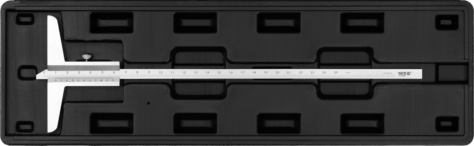 Yato YT-72242 Głębokościomierz suwmiarkowy tradycyjny kasetka 0-250 mm