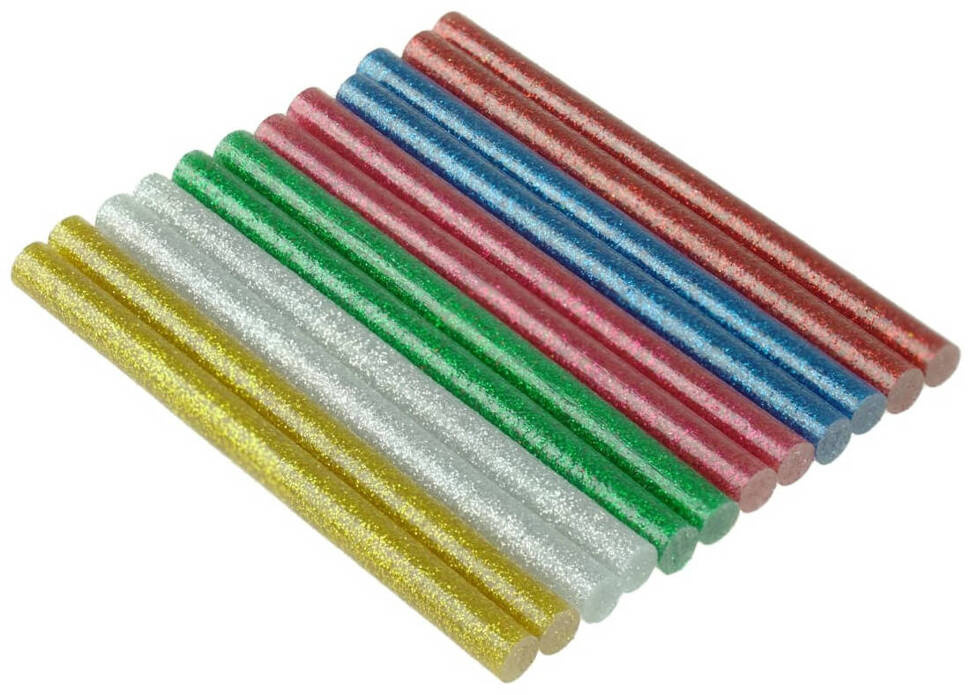 DEDRA DED7579 Klej topliwy mix kolor brokat 8 szt