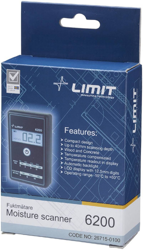 Limit 267150100 Wilgotnościomierz do drewna i betonu 6200 30-40 mm