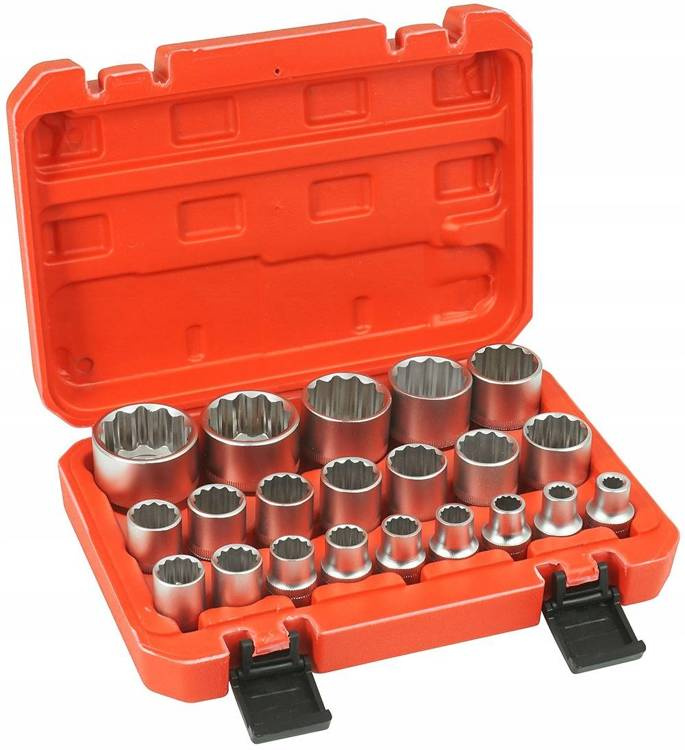 Verke V39104 Zestaw nasadek 12-kątnych 1/2 21szt.