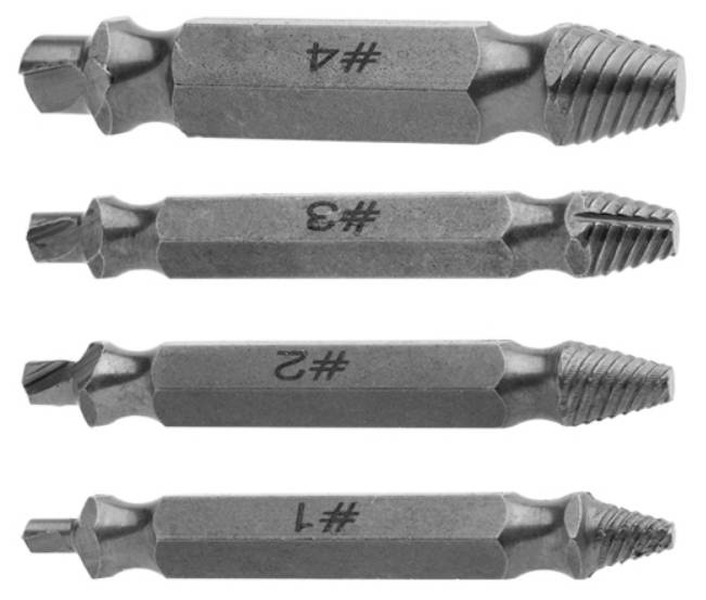 Drel CON-SCE-5004 Wykrętaki do urwanych śrub 4szt.