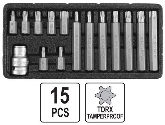 YATO YT-0417 Końcówki wkrętakowe Torx Securit 15sz
