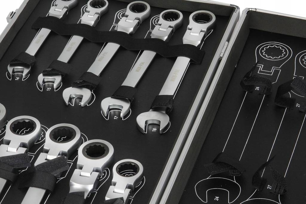 MAR-POL M58610 Zestaw kluczy płasko oczkowych 22el