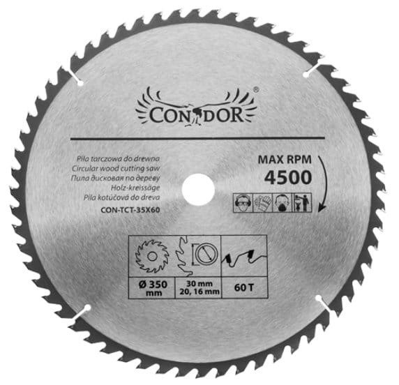 Condor CON-TCT-3506 Tarcza do drewna 350mm 60T 