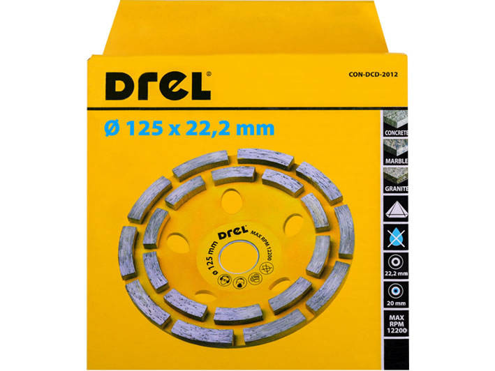 Drel CON-DCD-2012 Tarcza diamentowa szlifier 125mm