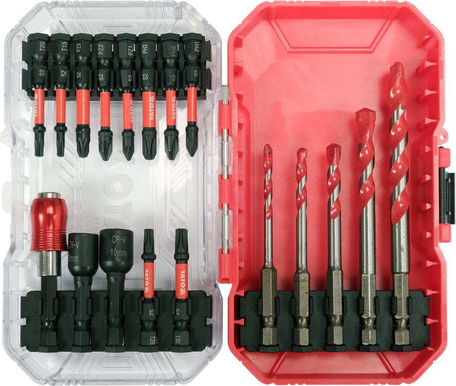 Yato YT-04615 Zestaw udarowych końcówek śrubokrętowych wiertła 18 sztuk