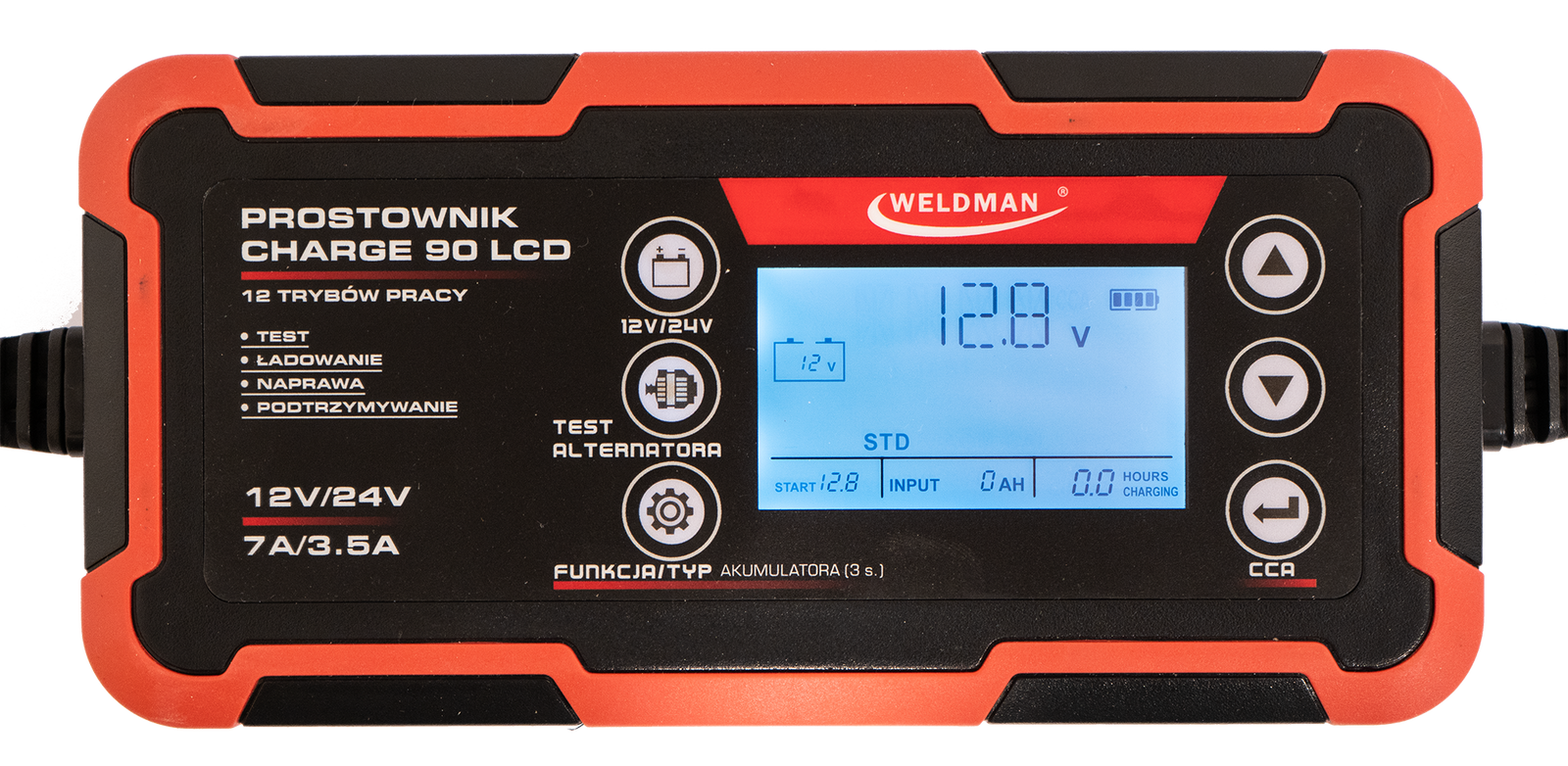 Weldman 104 507 Prostownik CHARGE 90 LCD 12/24V