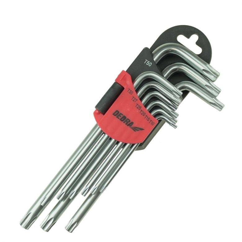 Dedra 06F221 Klucze torx długie T10-T50 9 szt