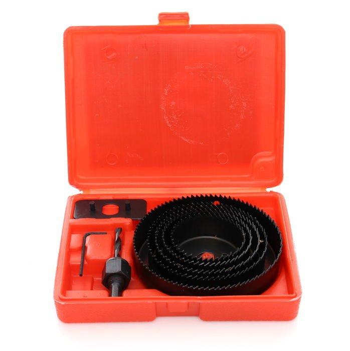 Kraft&Dele KD10279 Otwornice do drewna 8el. walizka akcesoria montażowe