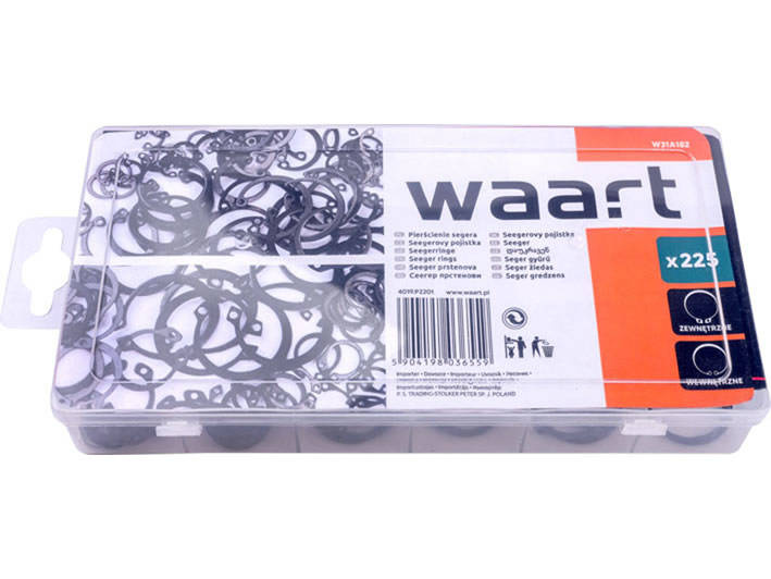 Waart W31A182 Pierścienie segera wew i zewn 225szt