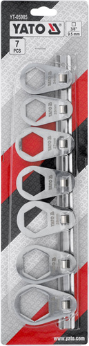 Yato YT-05985 Zestaw kluczy oczkowych do filtrów oleju 7 szt 
