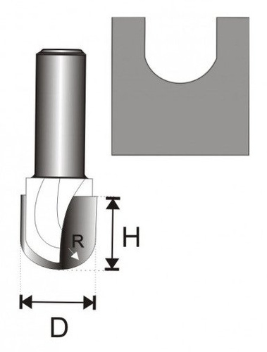 DEDRA 07F072B Frez rowkujący U do drewna 