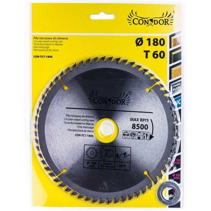 Condor CON-TCT-1806 Tarcza do drewna 180mm 60T 