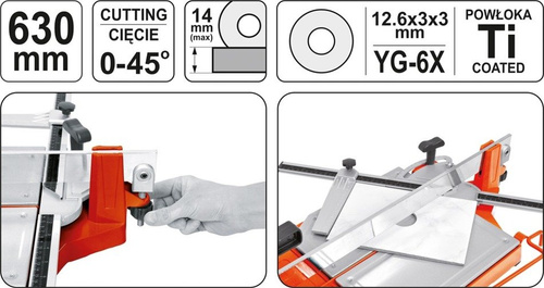 YATO YT-3703 PRZYRZĄD DO CIĘCIA GLAZURY 630 MM