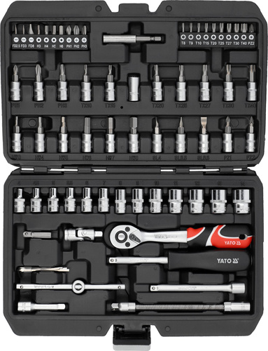 Yato YT-14502 Zestaw narzędziowy bity nasadki walizka narzędziowa 1/4" 68 e