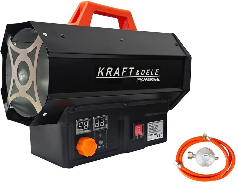 Kraft&dele KD11731 Nagrzewnica grzejnik dmuchawa gazowa termostat LCD 25 kW