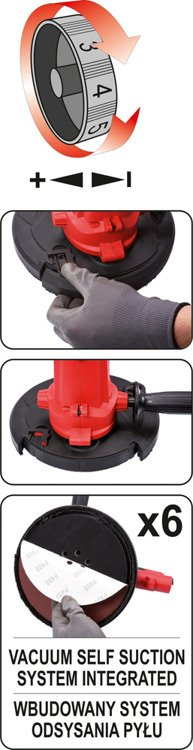 YATO YT-82340 SZLIFIERKA DO TYNKÓW 225MM