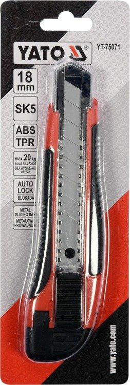 YATO YT-75071 NOŻYK Z OSTRZEM ŁAMANYM 18MM