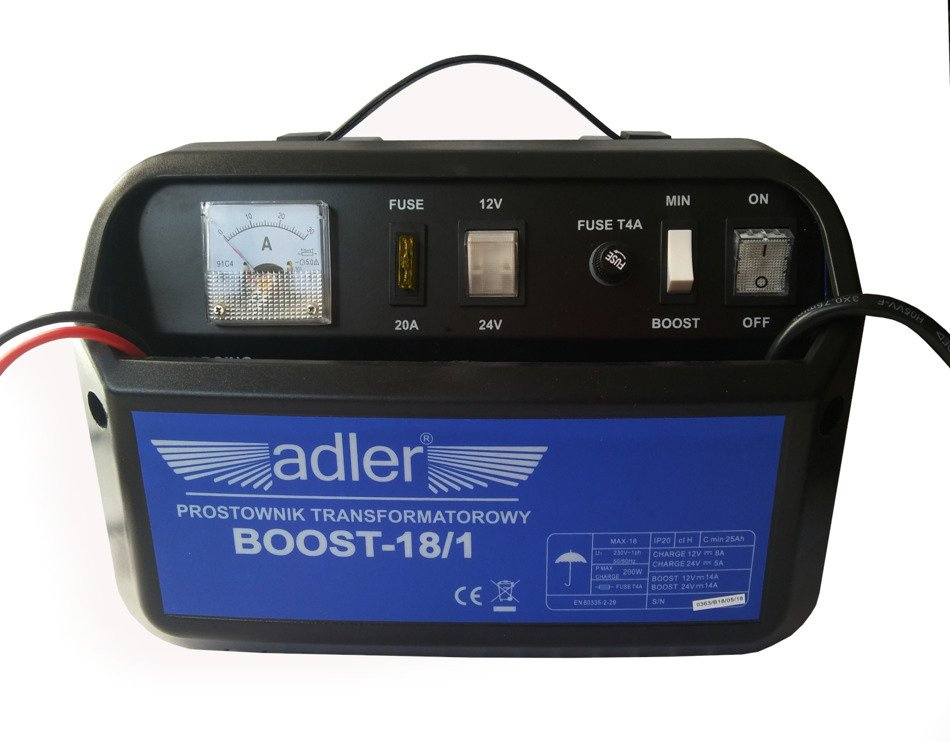 Adler BOOST-18/1 Prostownik transformator. 12/24V
