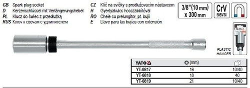 YATO YT-0817 KLUCZ DO ŚWIEC 16 MM