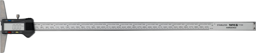 Yato YT-72254 Głębokościomierz elektroniczny cyfrowy kasetka LCD 0-400 mm