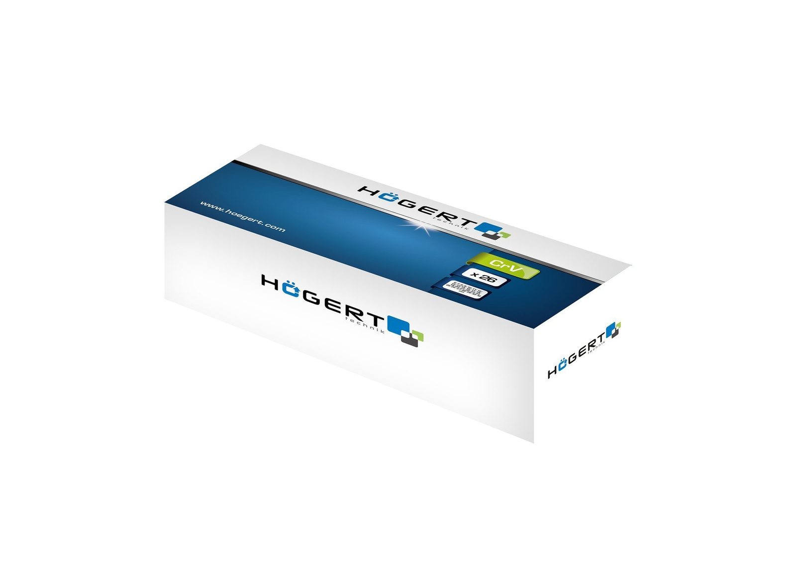 Hogert HT1W496 Klucze płasko-oczkowe 26 szt 6-32mm