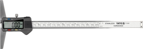 Yato YT-72251 Głębokościomierz elektroniczny cyfrowy kasetka LCD 0-200 mm
