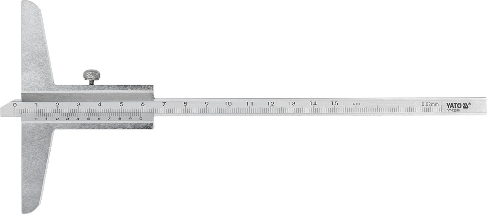 Yato YT-72240 Głębokościomierz suwmiarkowy tradycyjny kasetka 0-150 mm