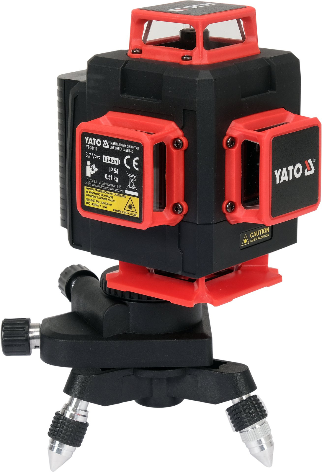 Yato YT-30417 Samopoziomujący laser czteropłaszczyznowy 4D z zieloną wiązką