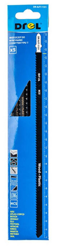 Drel DR-AJT-1151 Brzeszczot do drewna T 225mm 5szt