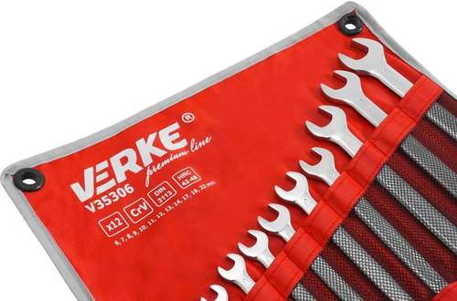 Verke V35306 Klucze płasko-oczkowe 12 el. 6-22mm